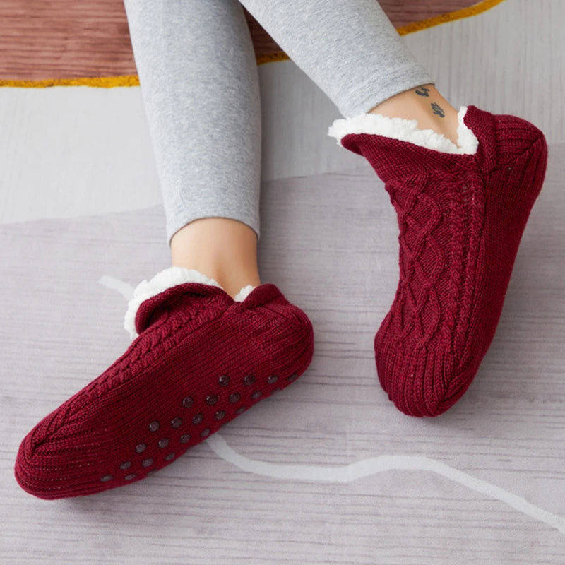 Thick, non-slip thermal slippers