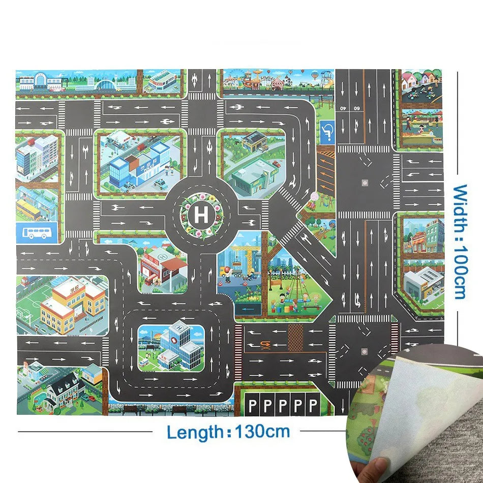 Tapis routier éducatif pour enfant – Découverte, jeu et éveil