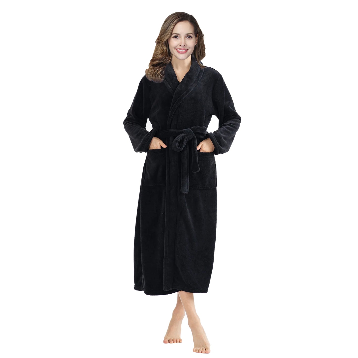 Fleece bathrobe