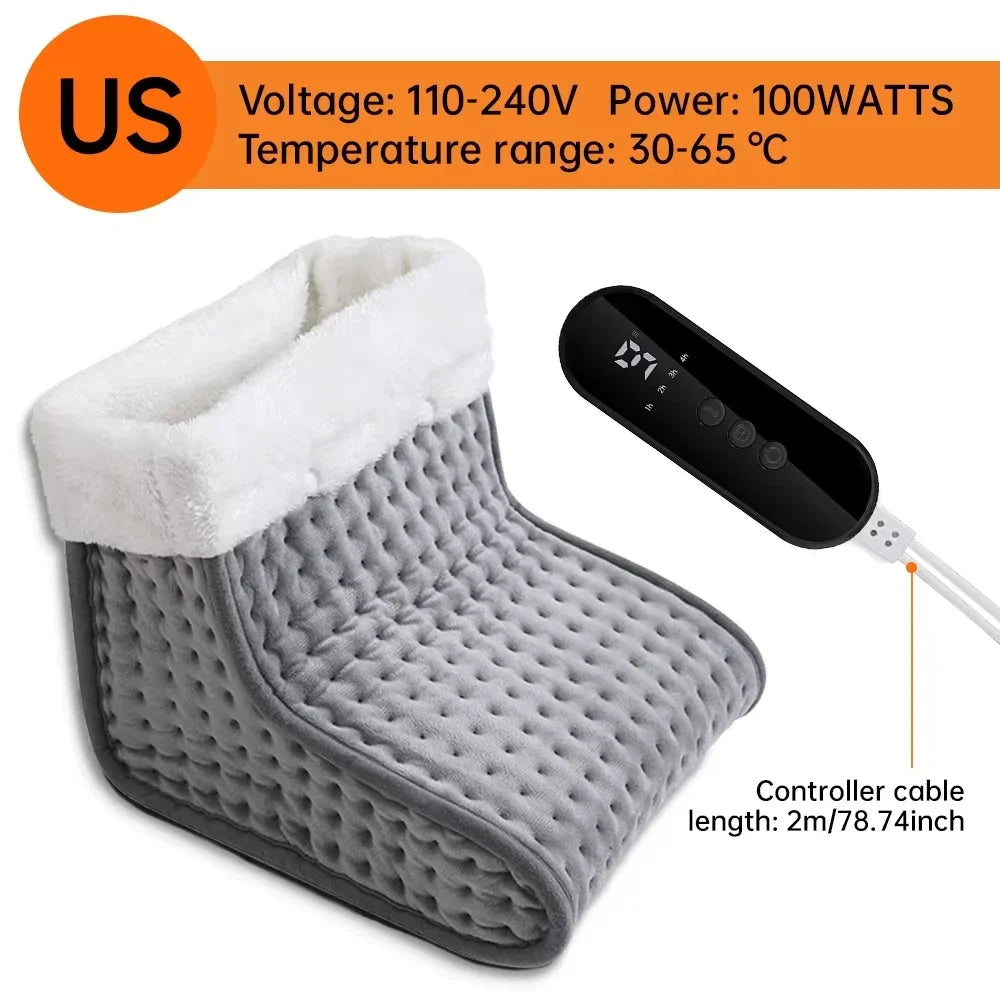 Electric foot warmer with 4 modes and timer
