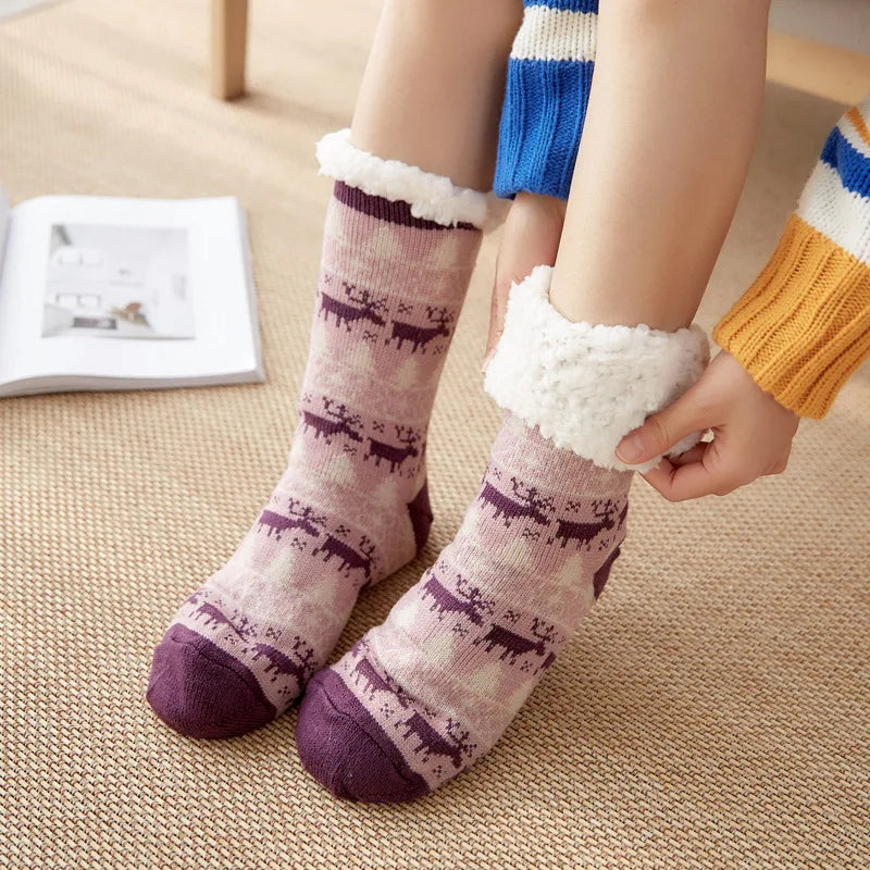 Warm plush winter socks