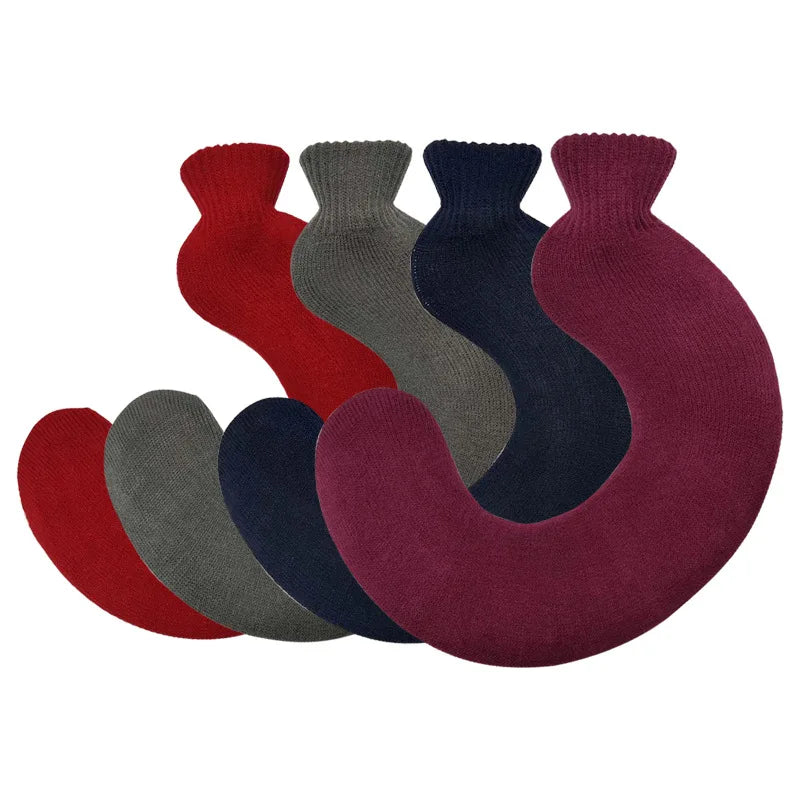 U-shaped hot water bottle for neck and shoulders