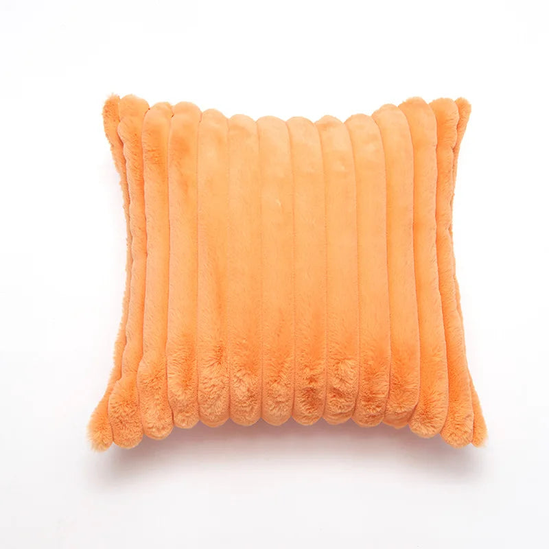 Plush wide edge cushion cover