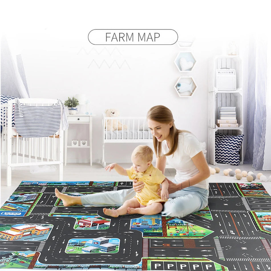Tapis routier éducatif pour enfant – Découverte, jeu et éveil