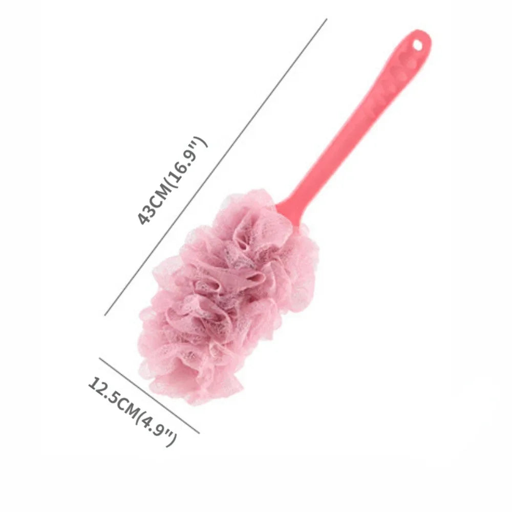 Brosse de Douche à Long Manche avec Éponge Double Face