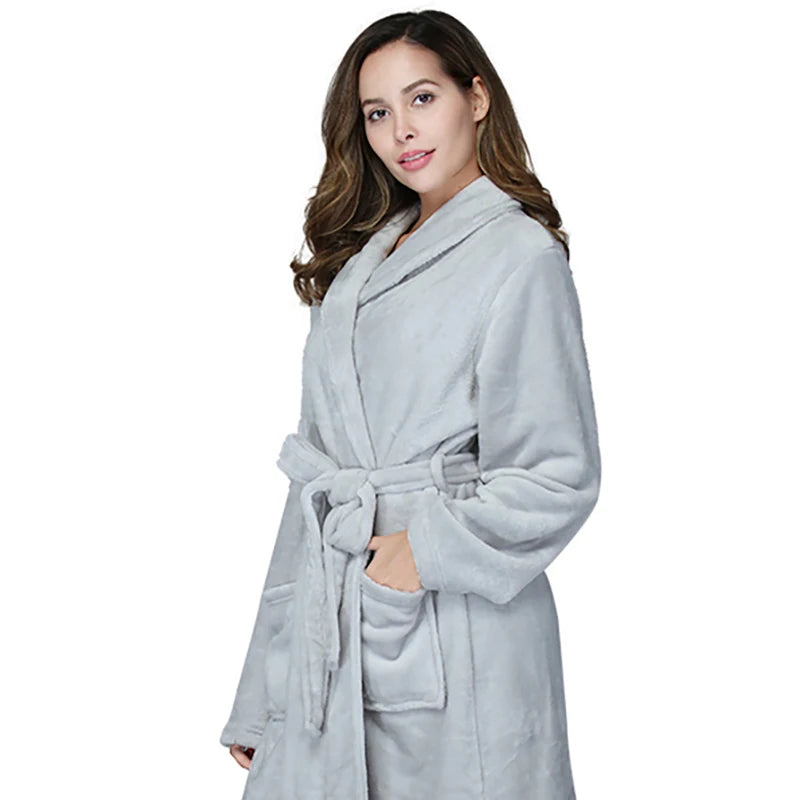 Fleece bathrobe