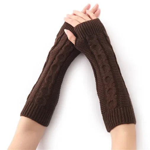 Warm fingerless mittens for a cozy winter