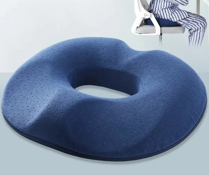 Ergonomic memory foam cushion for coccyx decompression