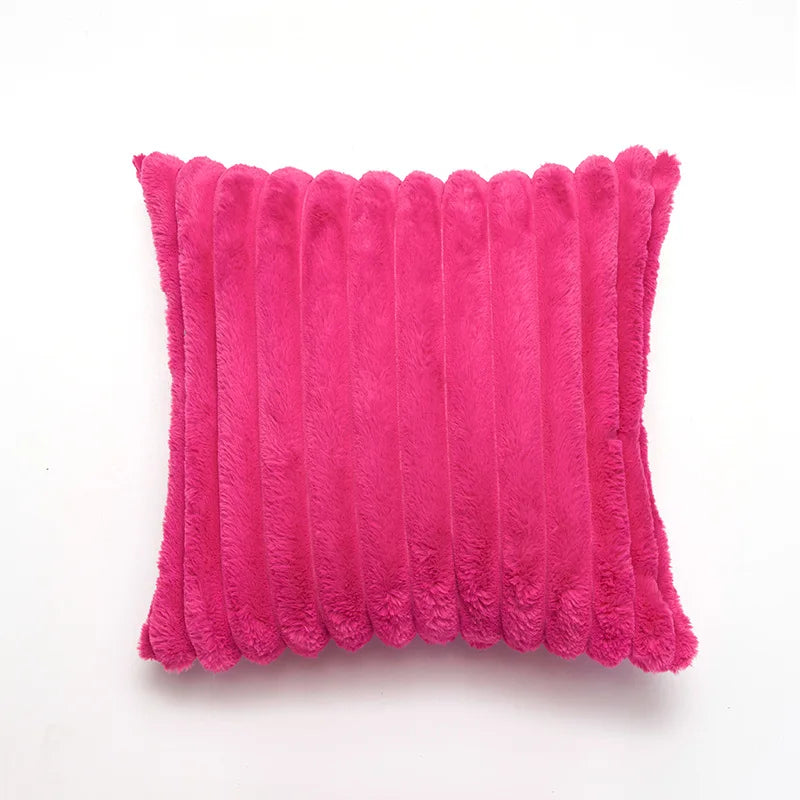 Plush wide edge cushion cover