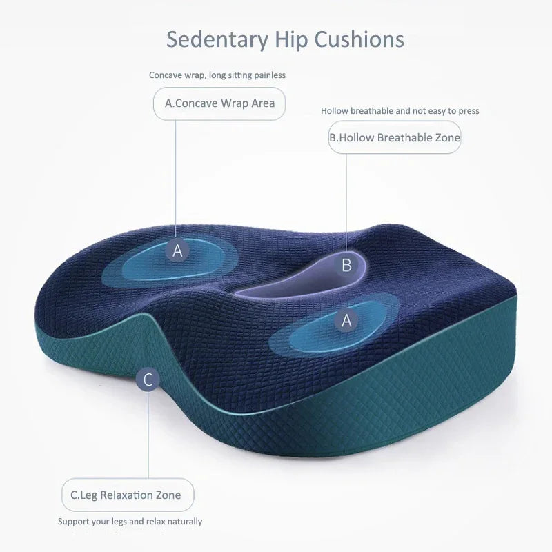 Confort ergonomique pour le dos et les hanches avec ce duo coussin mémoire de forme