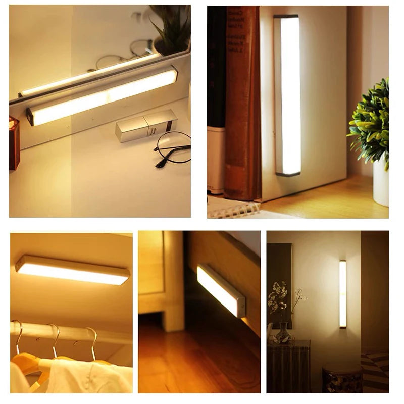 LED lamp with motion sensor and adjustable light