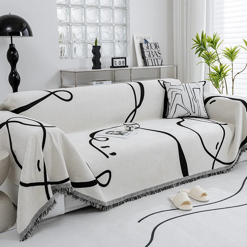 Universal dustproof chenille sofa throw