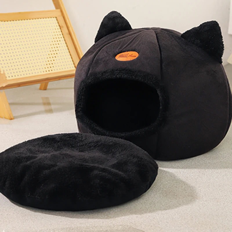Nid douillet pour chats et petits chiens en coton confortable et respirant