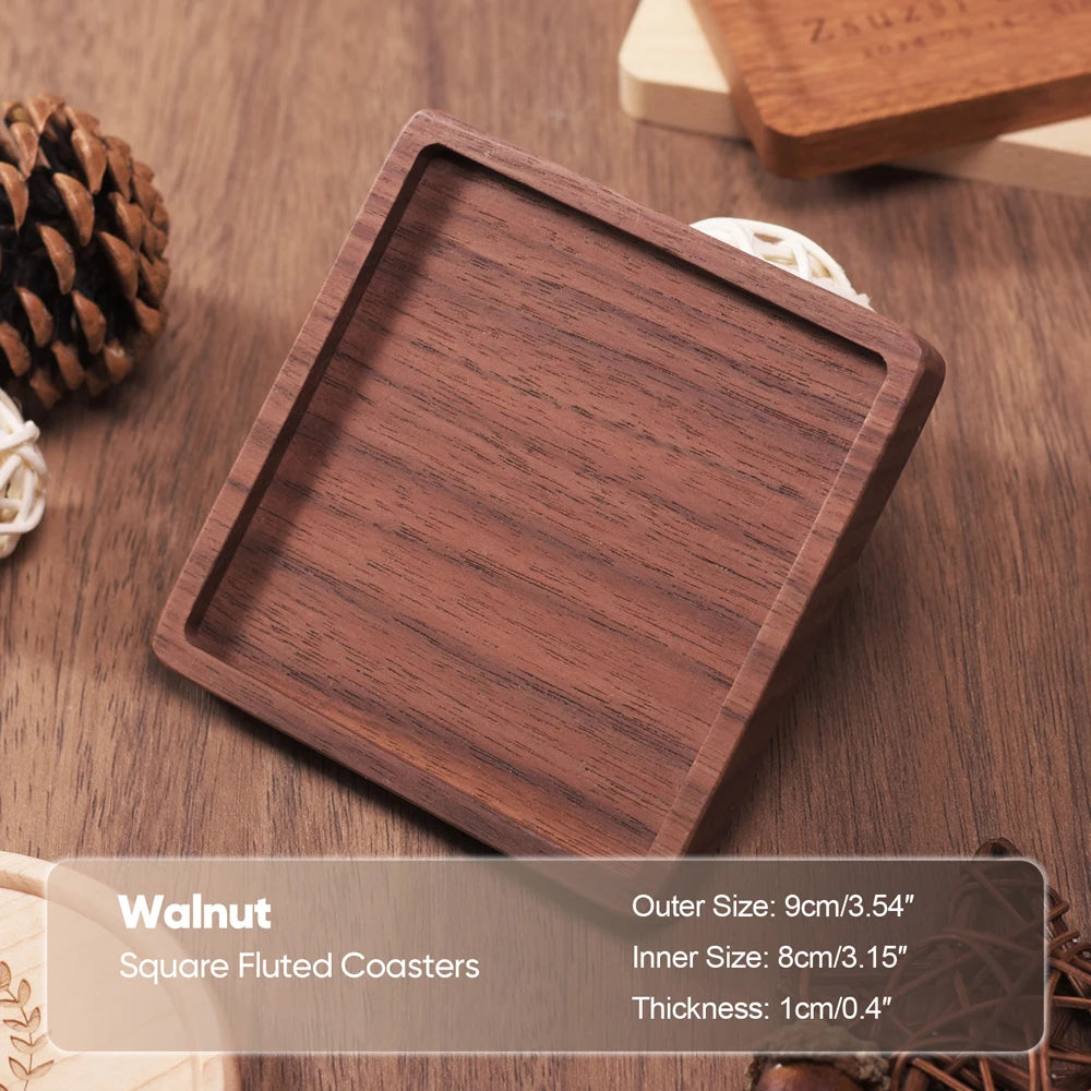 Sous-verre en bois naturel rond ou carré pour une table chic et cocooning
