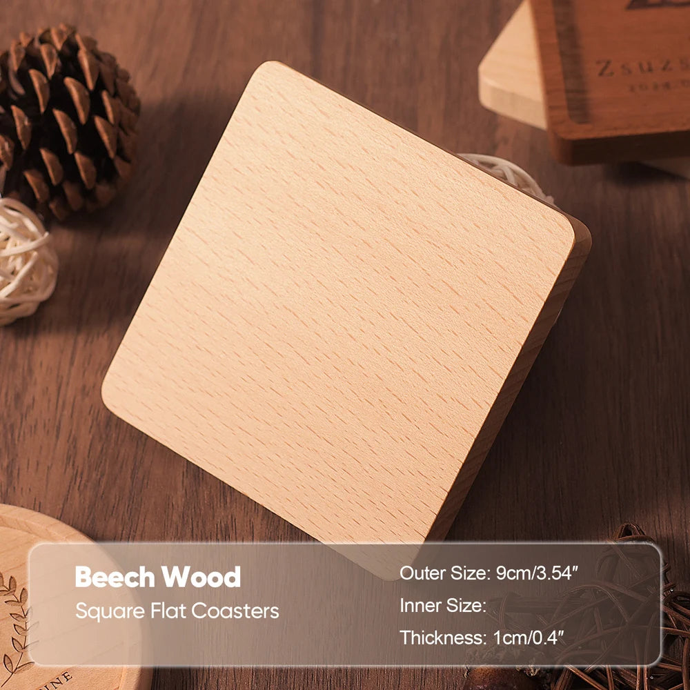 Sous-verre en bois naturel rond ou carré pour une table chic et cocooning