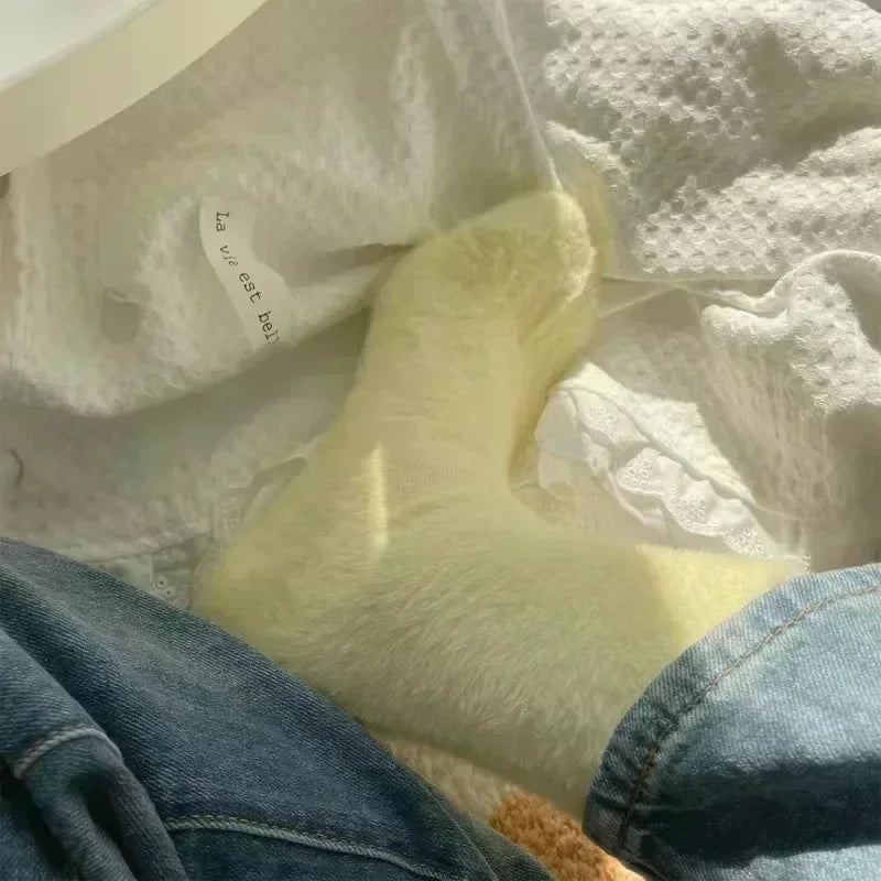 Mink velvet socks