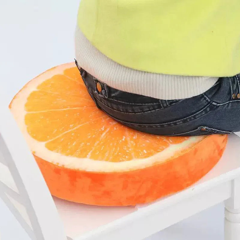 Coussin rond fruité 3D pour chaise, canapé ou déco originale