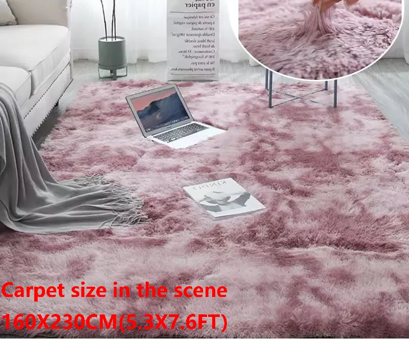 Tapis ultra doux antidérapant et lavable pour salon et chambre