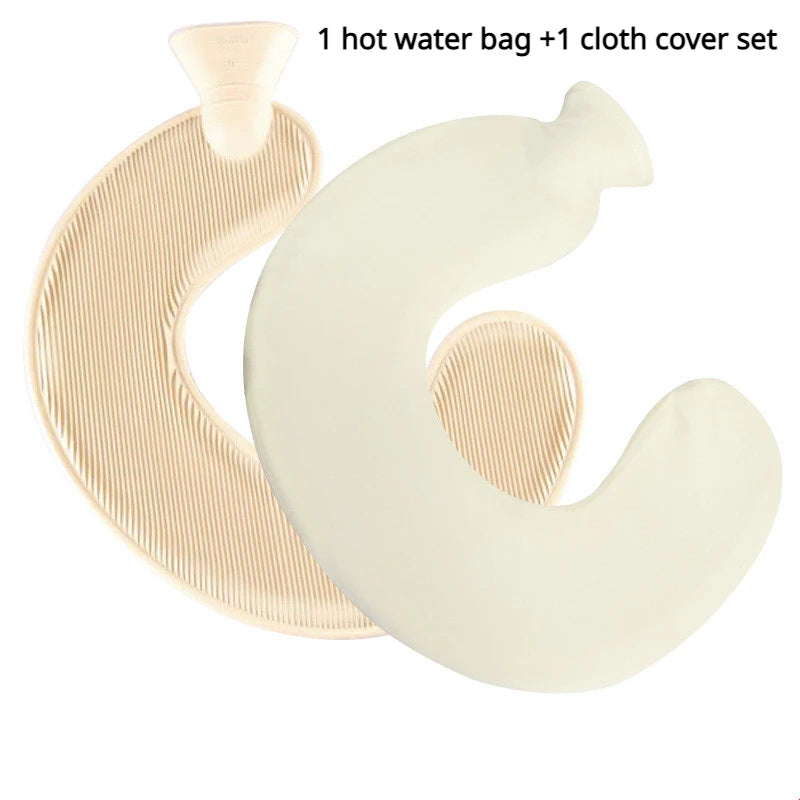 U-shaped hot water bottle for neck and shoulders