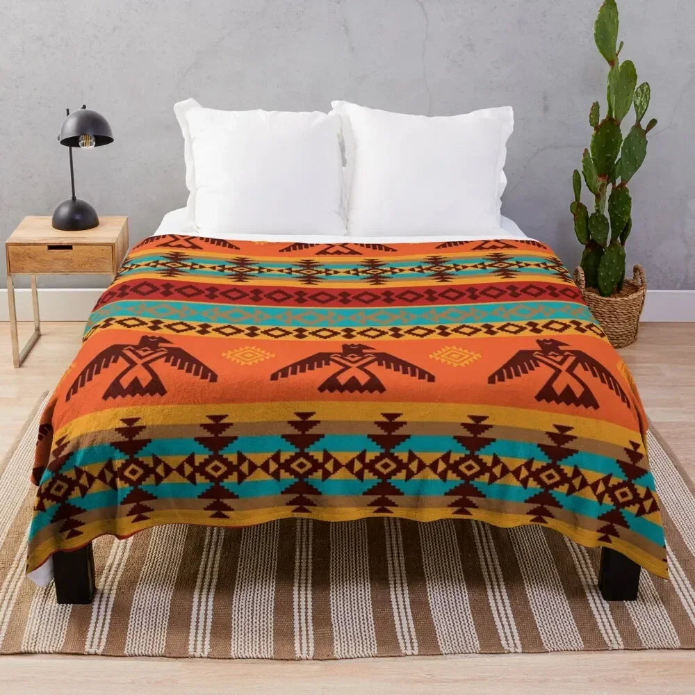 Navajo pattern bohemian bedspread