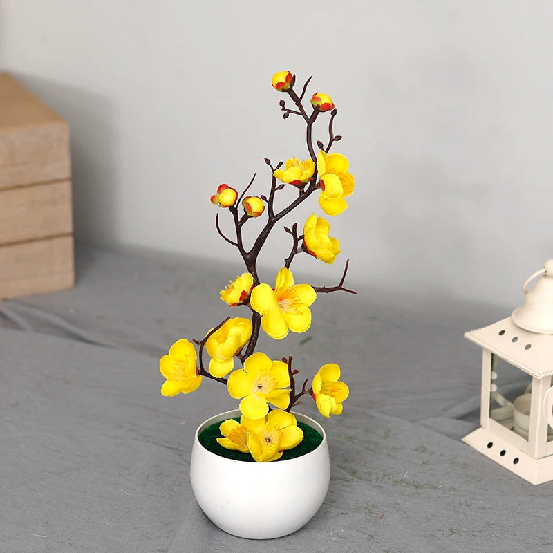 Bonsaï artificiel 30 cm en tissu avec pot – Plante déco zen