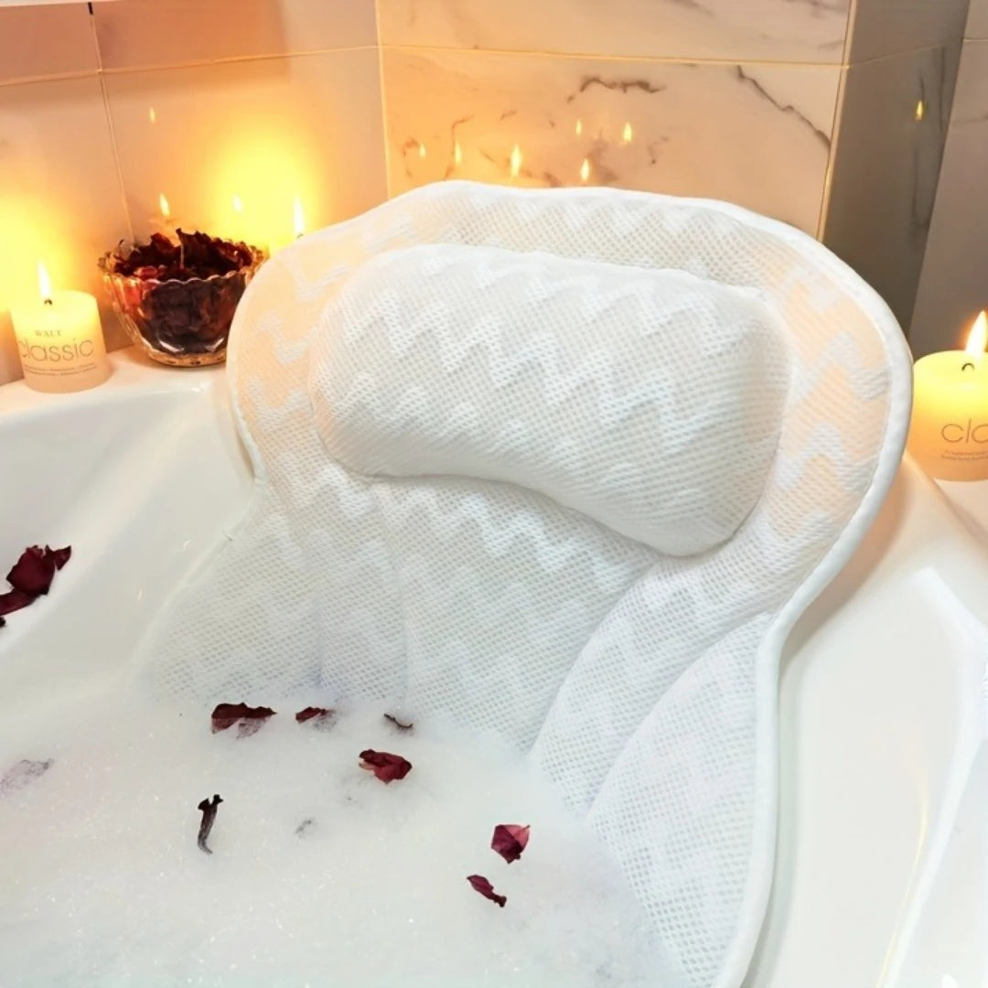 Ergonomic bath pillow