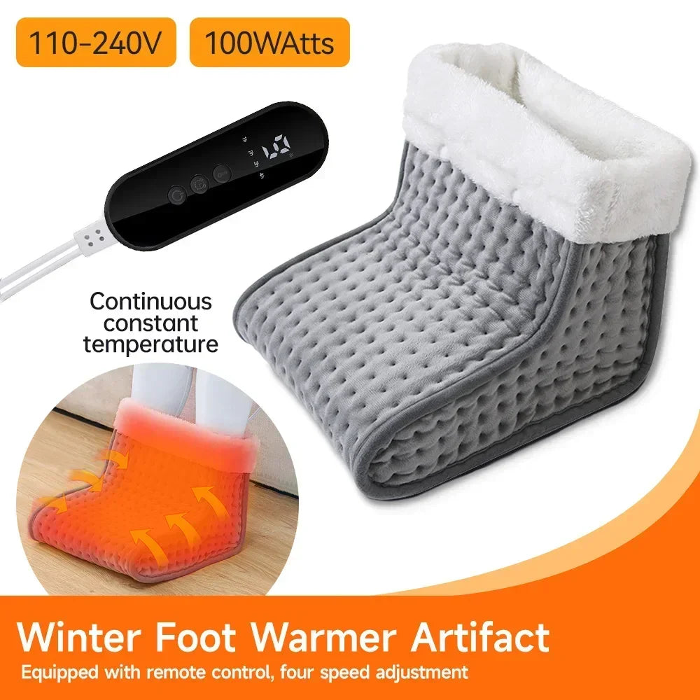 Electric foot warmer with 4 modes and timer