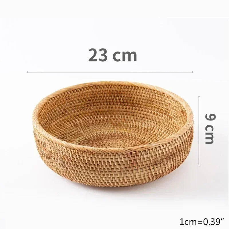 Hand-woven rattan basket, decorative and practical for the home