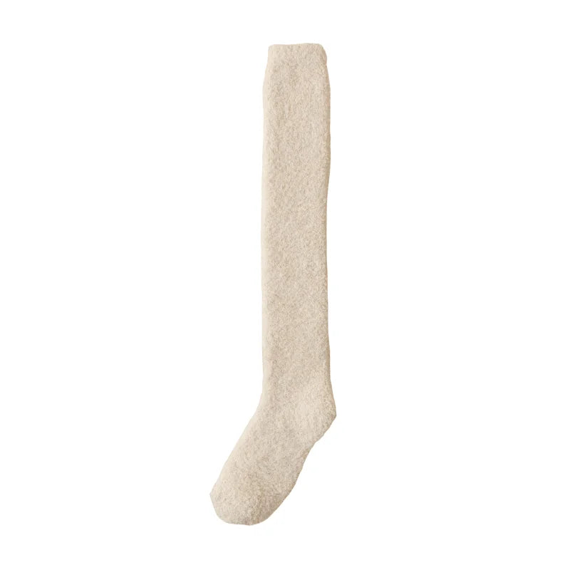 Thick long socks in soft fleece