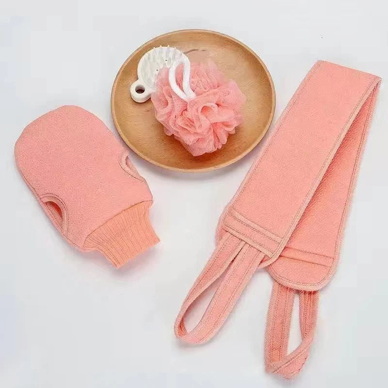 Gants de toilette exfoliants en éponge