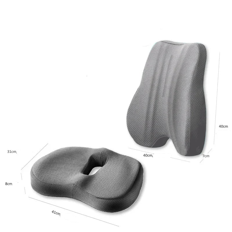 Confort ergonomique pour le dos et les hanches avec ce duo coussin mémoire de forme