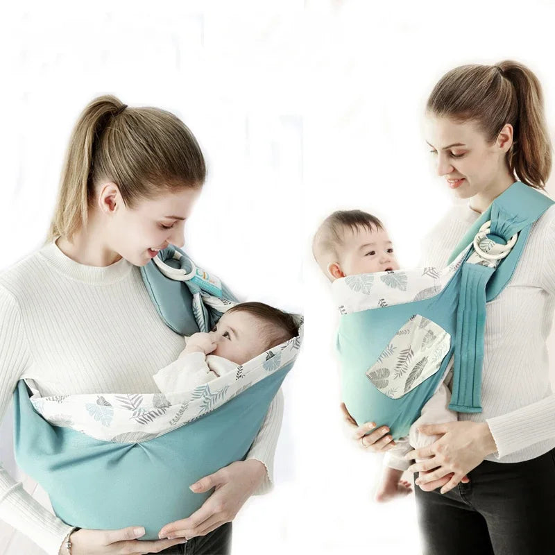 Écharpe de portage bébé & allaitement avec anneaux