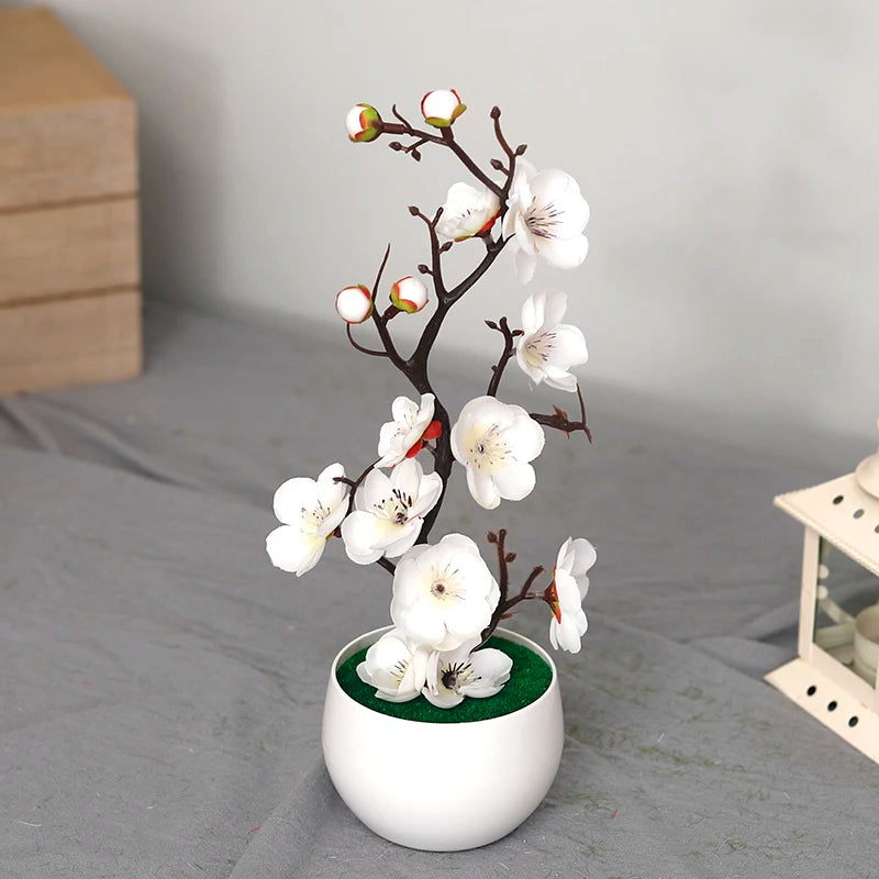 Bonsaï artificiel 30 cm en tissu avec pot – Plante déco zen