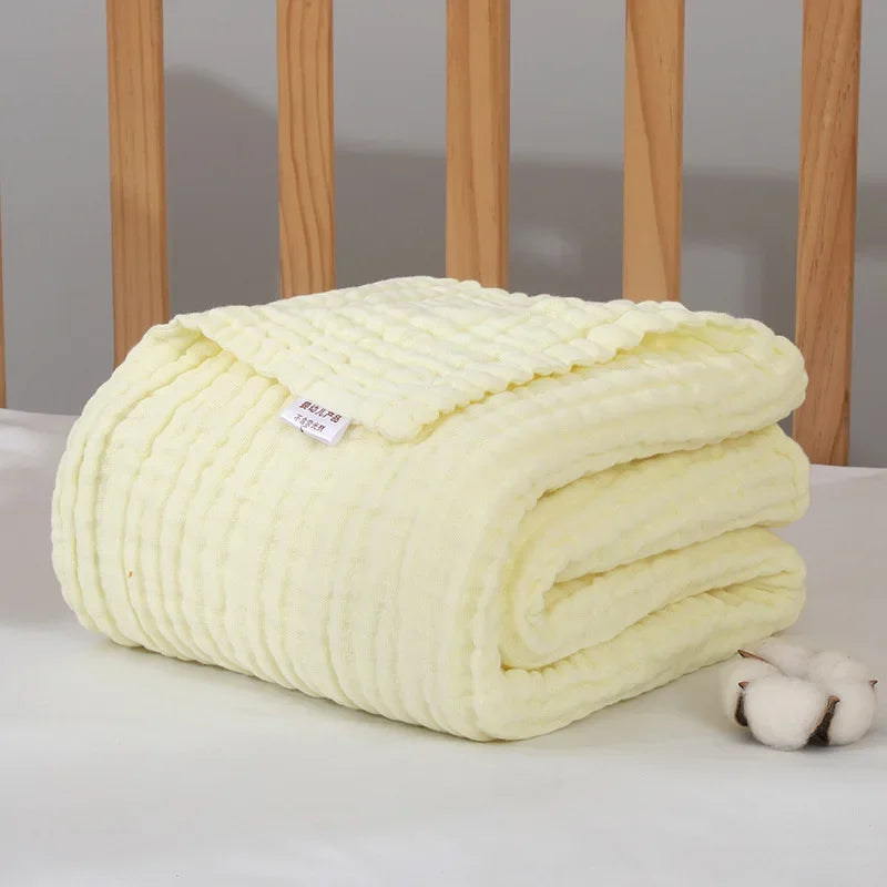Couverture lange bébé 100% coton 6 couches, douce et respirante