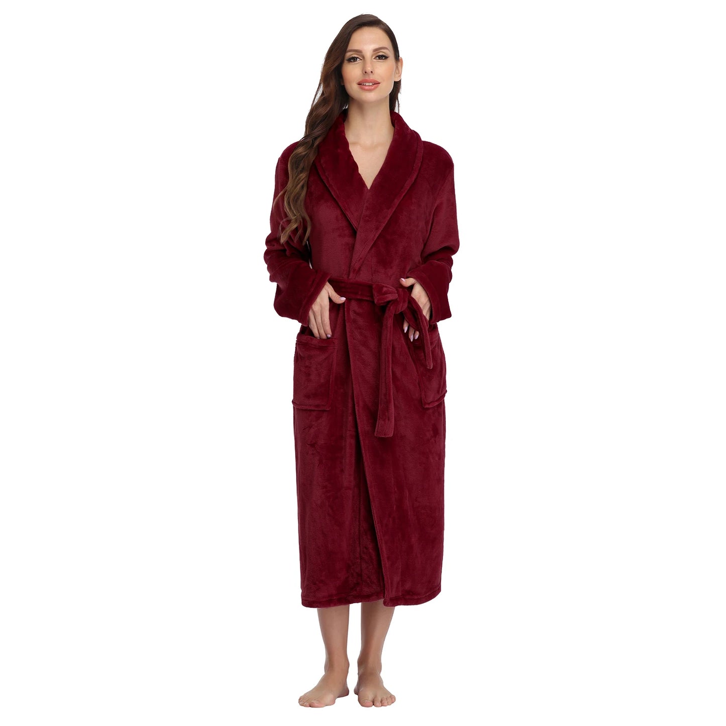 Fleece bathrobe