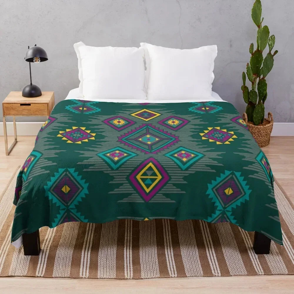 Navajo pattern bohemian bedspread