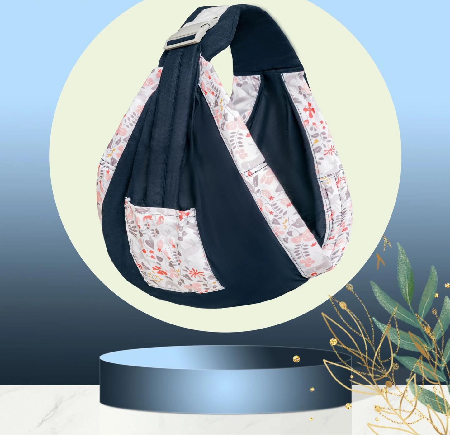 Écharpe de portage bébé & allaitement avec anneaux