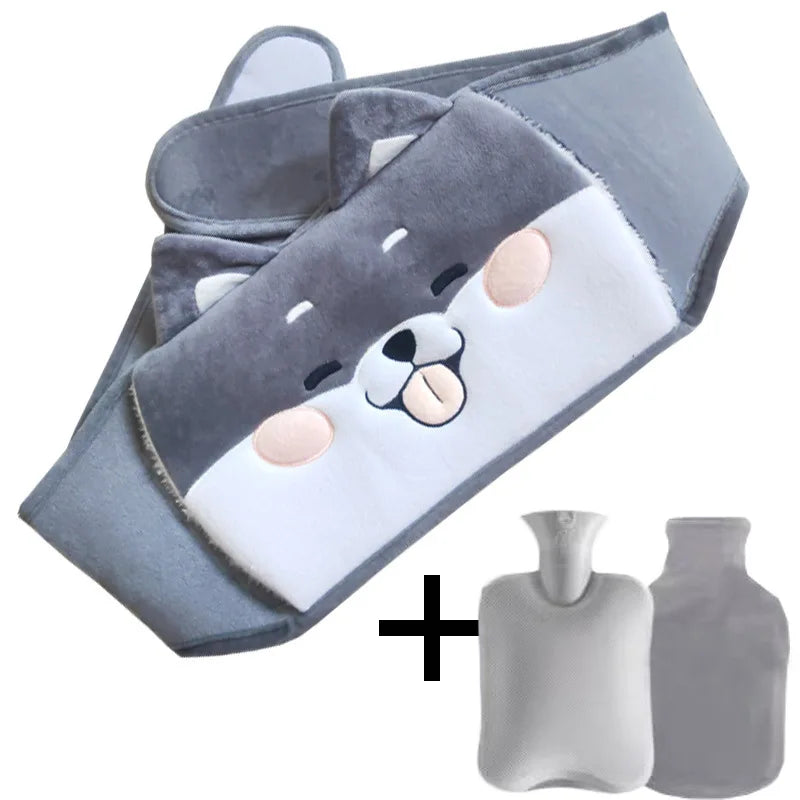 Hot water bottle belt with cover