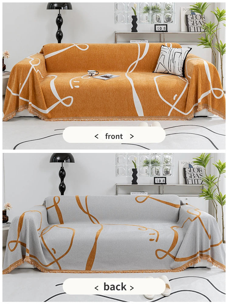 Universal dustproof chenille sofa throw