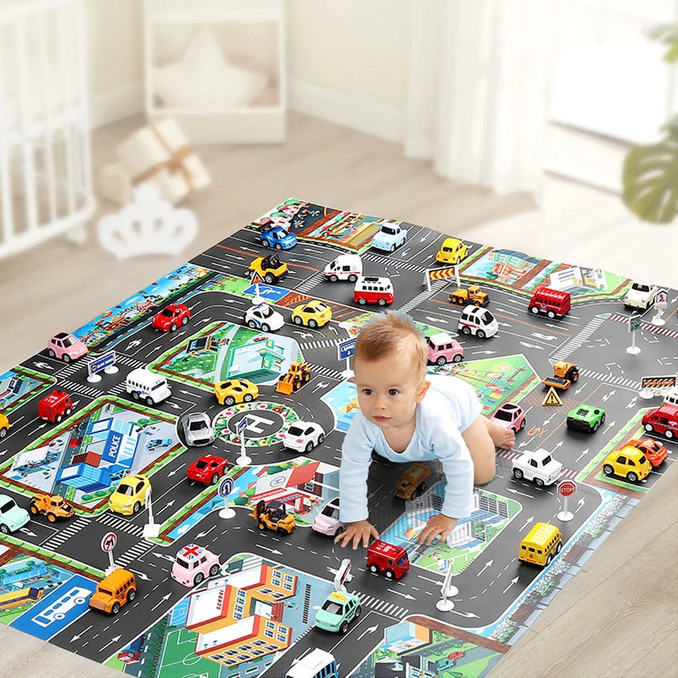 Tapis routier éducatif pour enfant – Découverte, jeu et éveil