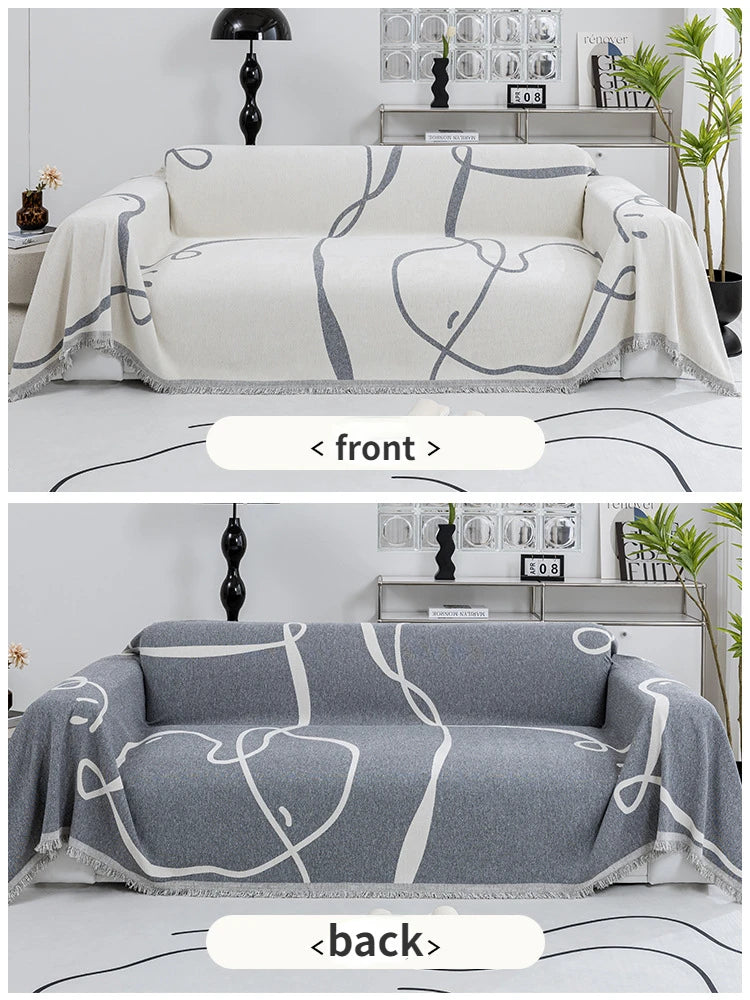 Universal dustproof chenille sofa throw
