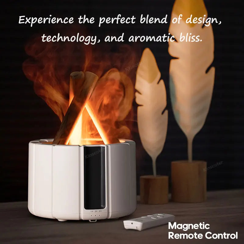 Aromatherapy diffuser with simulated flame