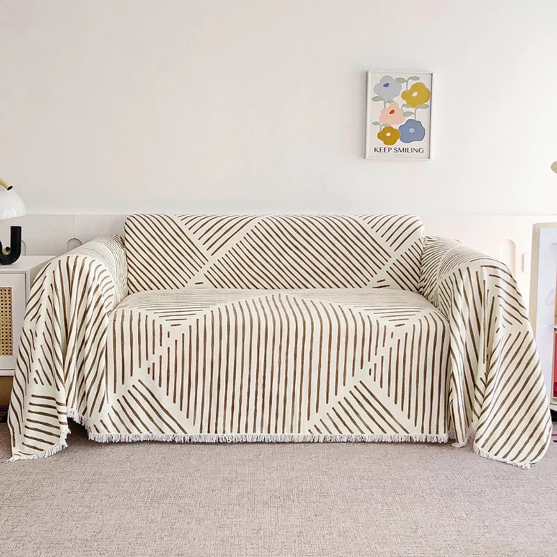 Sofa throw with patterns