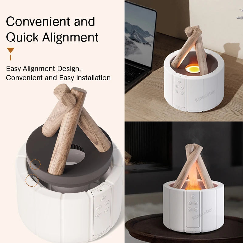 Aromatherapy diffuser with simulated flame