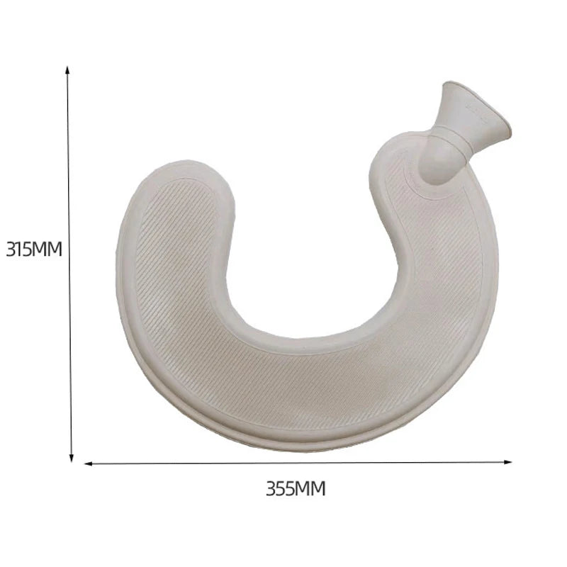 U-shaped hot water bottle for neck and shoulders