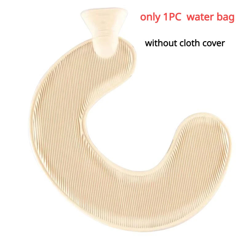 U-shaped hot water bottle for neck and shoulders