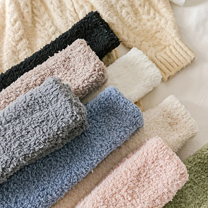 Thick long socks in soft fleece