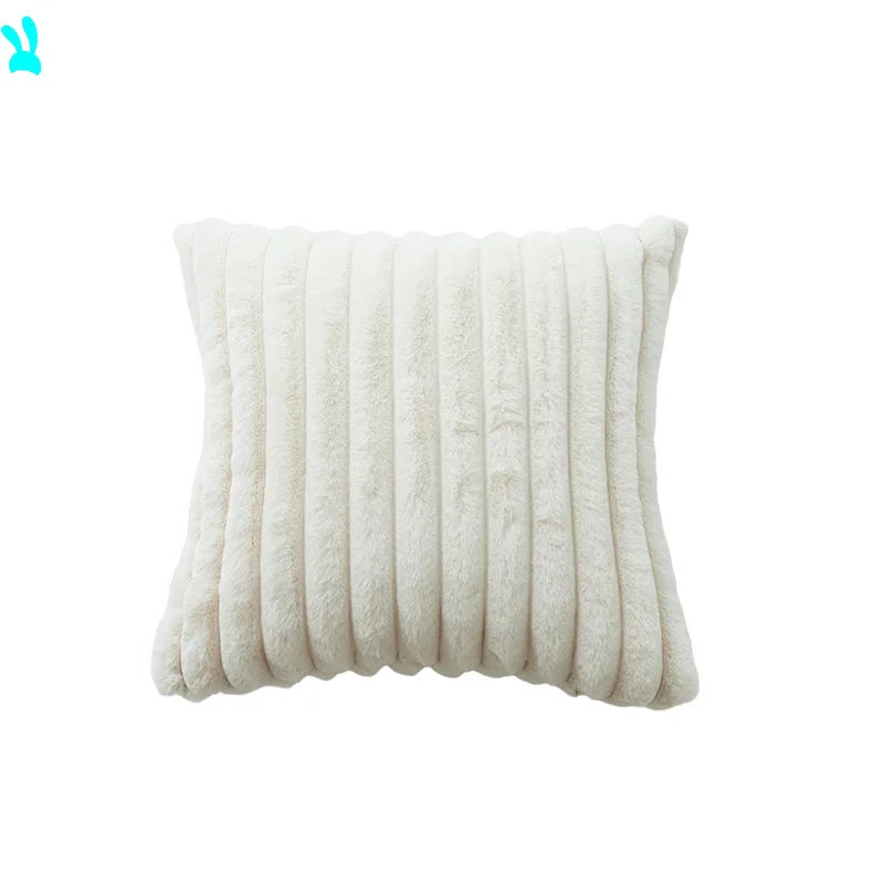 Plush wide edge cushion cover