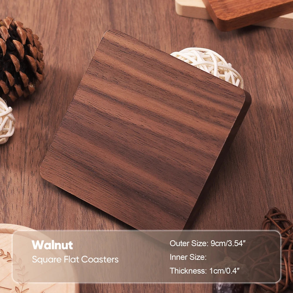 Sous-verre en bois naturel rond ou carré pour une table chic et cocooning
