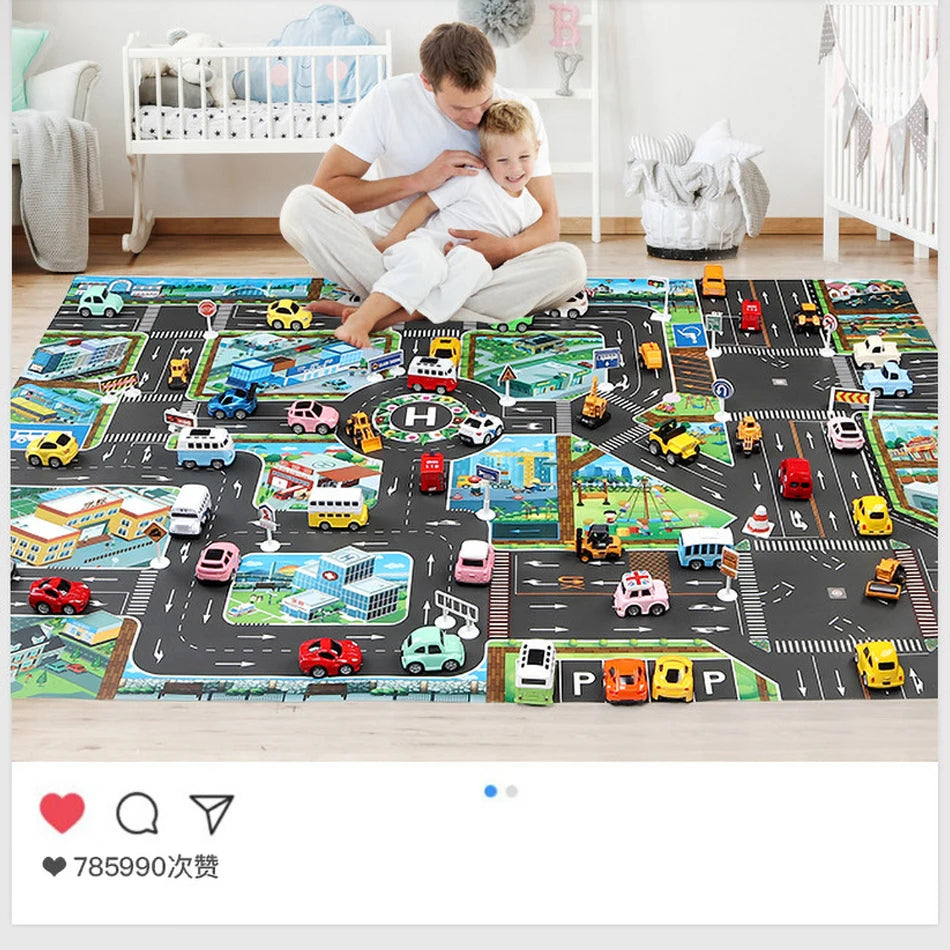 Tapis routier éducatif pour enfant – Découverte, jeu et éveil